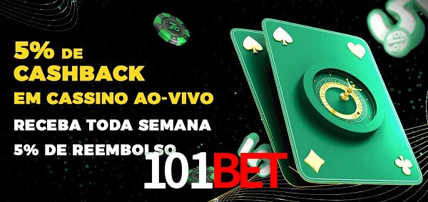 Promoções do cassino ao Vivo 101bet